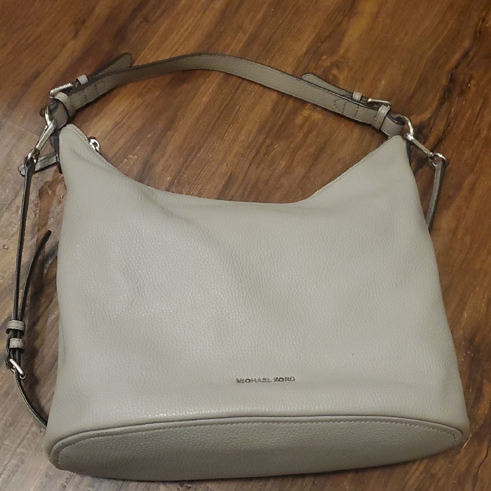 Michael Kors Taupe Leather Shoulder Bag